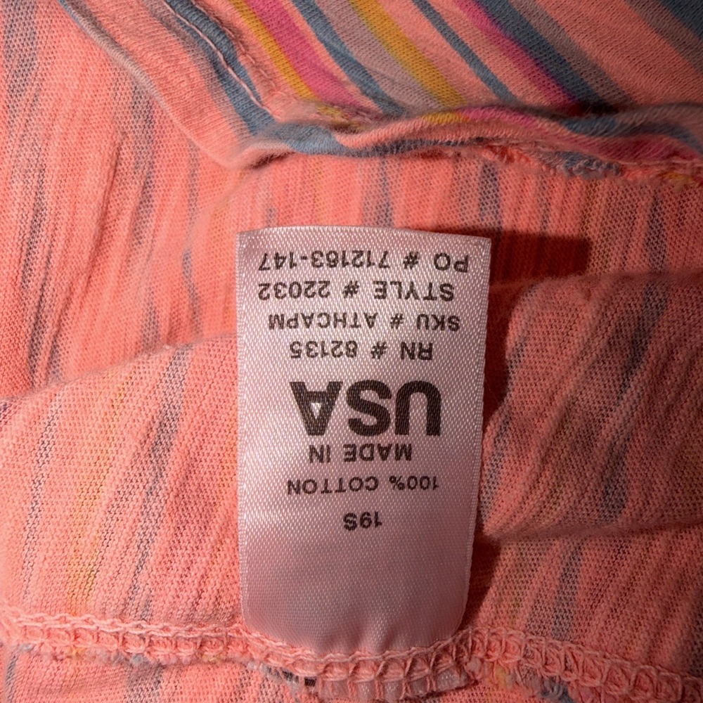 Fresh Produce Striped Top Size Medium High Low Curved Hem - Picture 5 of 6